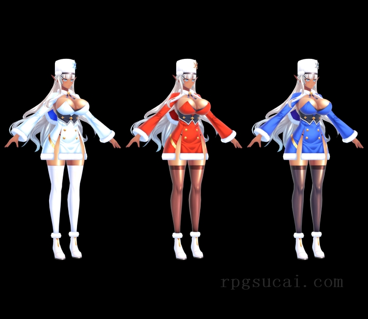 3D模型-美少女3D模型-女3D模型-3D模型(1554)Mobile - Action Taimanin - Eleonor (Holy Night Elf)