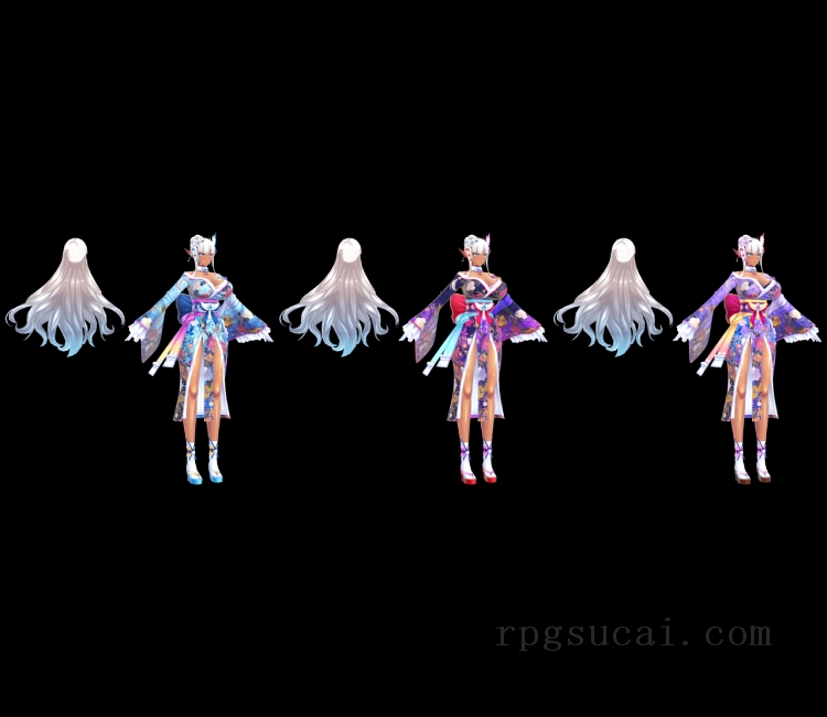 3D模型-美少女3D模型-女3D模型-3D模型(1555)Mobile - Action Taimanin - Eleonor (New Year)