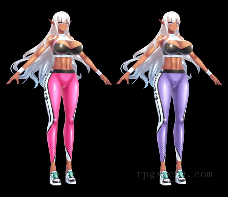 3D模型-美少女3D模型-女3D模型-3D模型(1556)Mobile - Action Taimanin - Eleonor (Sporty Girl)