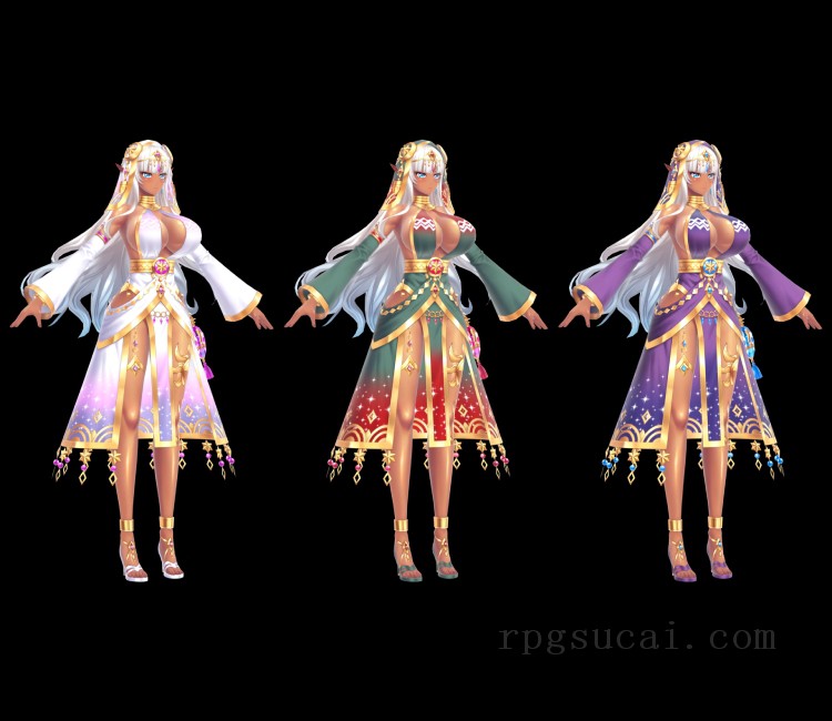3D模型-美少女3D模型-女3D模型-3D模型(1557)Mobile - Action Taimanin - Eleonor (Stargazing Prophet)