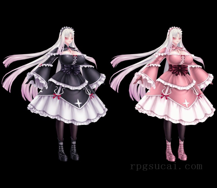 3D模型-美少女3D模型-女3D模型-3D模型(1560)Mobile - Action Taimanin - Kichi Azusa (Blind Gothic)