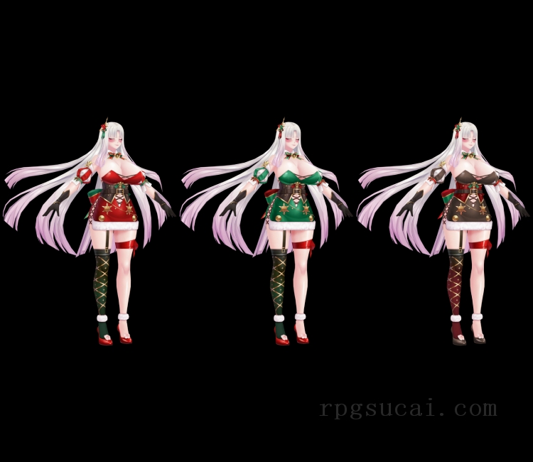 3D模型-美少女3D模型-女3D模型-3D模型(1563)Mobile - Action Taimanin - Kichi Azusa (Holy Night Onmyoji)