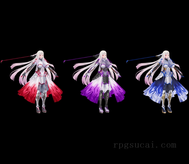 3D模型-美少女3D模型-女3D模型-3D模型(1565)Mobile - Action Taimanin - Kichi Azusa (Onmyo Nenryu Swordswoman)