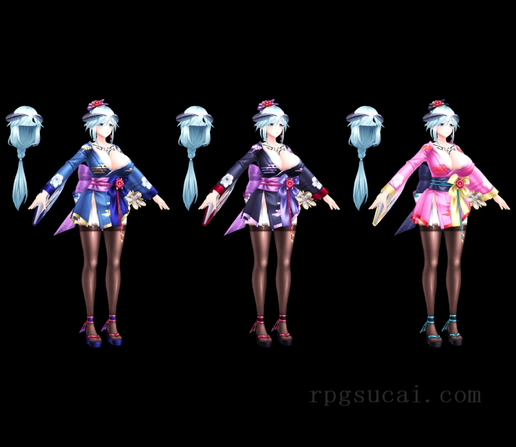 3D模型-美少女3D模型-女3D模型-3D模型(1566)Mobile - Action Taimanin - Lapis (Autumn Tactician)