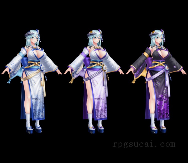 3D模型-美少女3D模型-女3D模型-3D模型(1570)Mobile - Action Taimanin - Lapis (New Year)