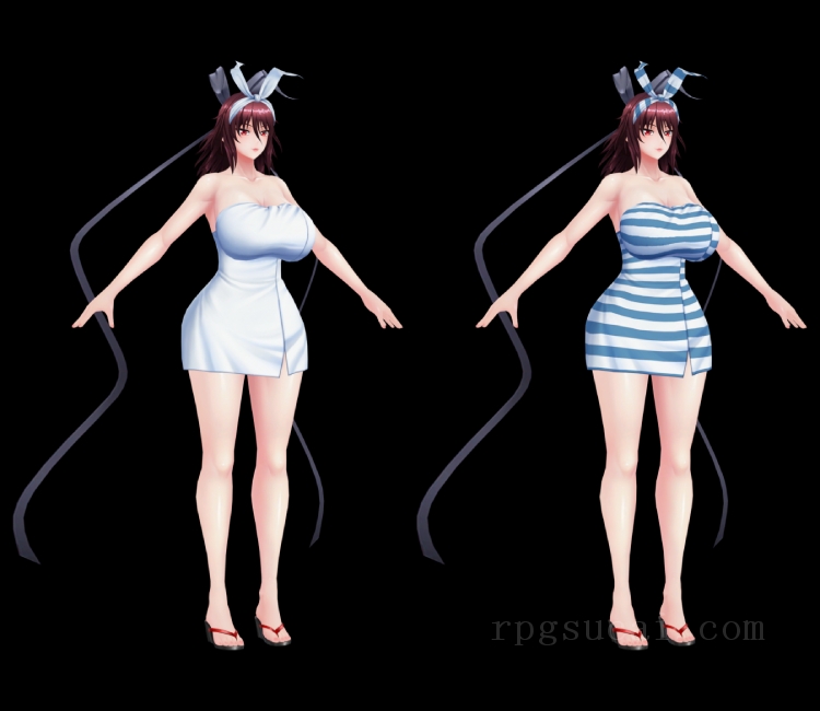 3D模型-美少女3D模型-女3D模型-3D模型(1574)Mobile - Action Taimanin - Mizuki Shiranui (Bathrobe)