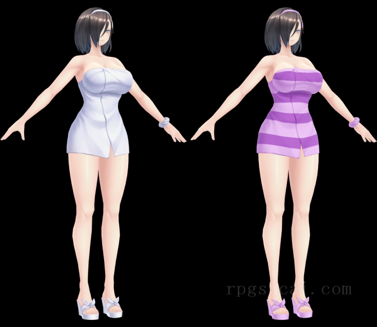 3D模型-美少女3D模型-女3D模型-3D模型(1578)Mobile - Action Taimanin - Momochi Nagi (Bathrobe)