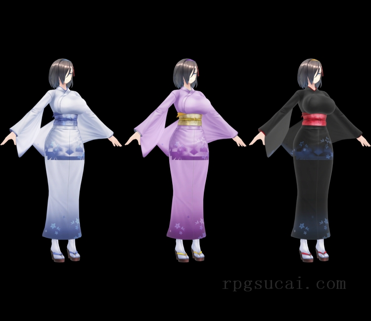 3D模型-美少女3D模型-女3D模型-3D模型(1583)Mobile - Action Taimanin - Momochi Nagi (Fleeting Petals)