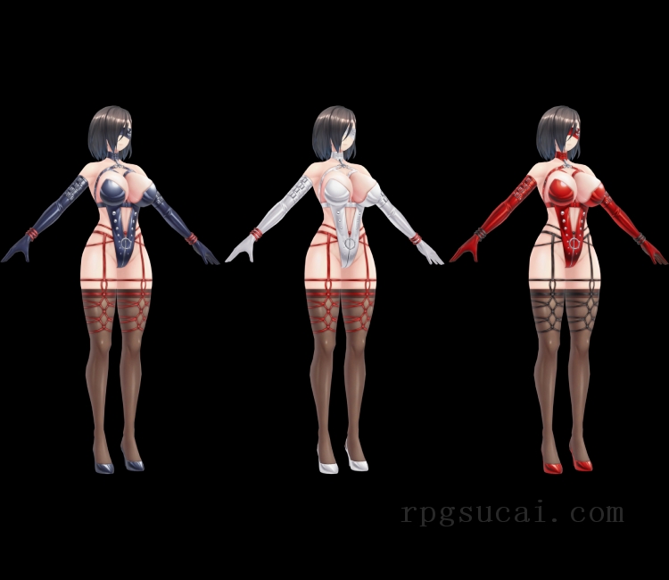 3D模型-美少女3D模型-女3D模型-3D模型(1585)Mobile - Action Taimanin - Momochi Nagi (Mysterious Servant)