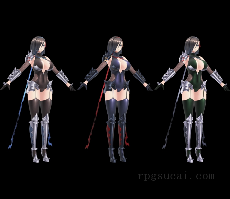 3D模型-美少女3D模型-女3D模型-3D模型(1587)Mobile - Action Taimanin - Momochi Nagi (Traitor's Child)