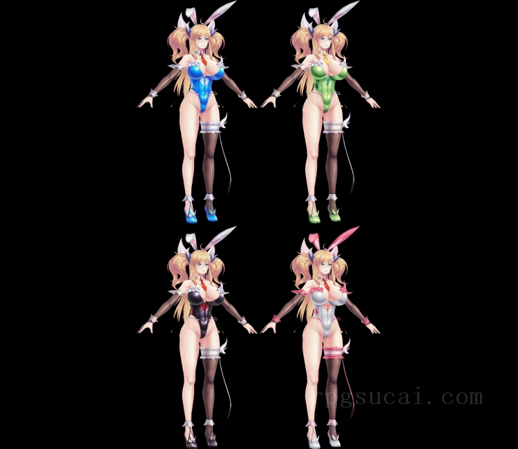 3D模型-美少女3D模型-女3D模型-3D模型(1592)Mobile - Action Taimanin - Onisaki Kirara (Bunny Girl)