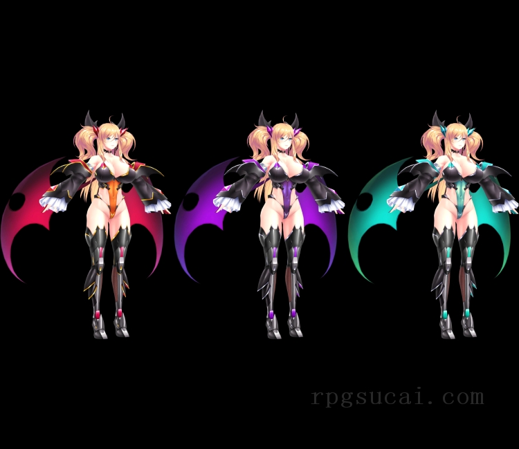 3D模型-美少女3D模型-女3D模型-3D模型(1595)Mobile - Action Taimanin - Onisaki Kirara (Halloween Vampire)