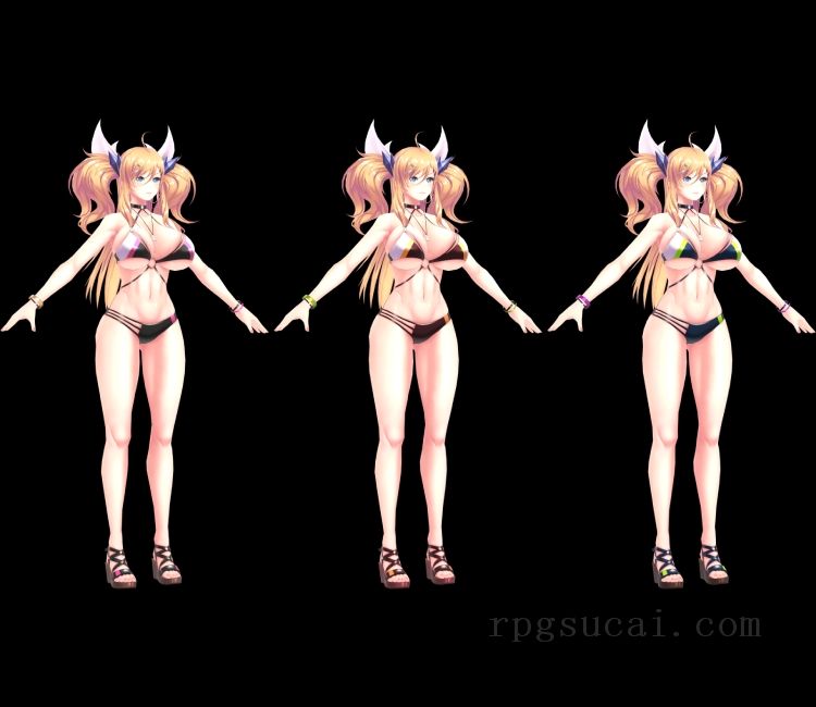 3D模型-美少女3D模型-女3D模型-3D模型(1596)Mobile - Action Taimanin - Onisaki Kirara (Hottest Blizzard)