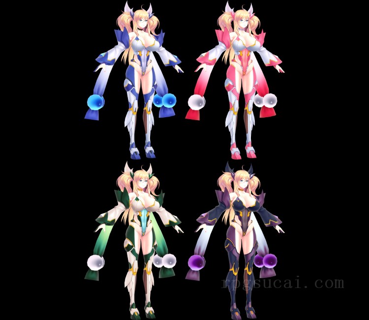 3D模型-美少女3D模型-女3D模型-3D模型(1597)Mobile - Action Taimanin - Onisaki Kirara (Hybrid Taimanin)