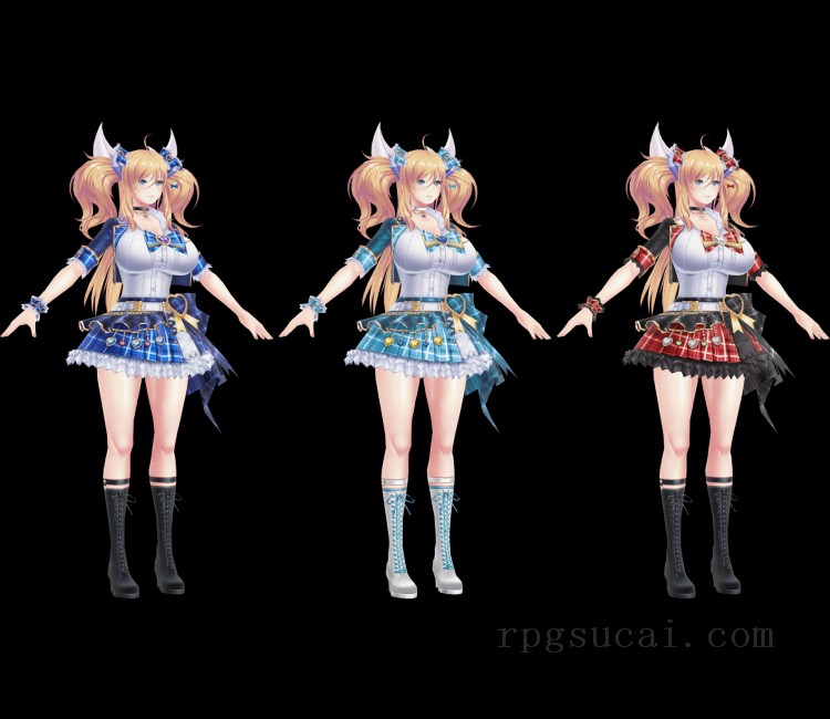 3D模型-美少女3D模型-女3D模型-3D模型(1598)Mobile - Action Taimanin - Onisaki Kirara (Idol)