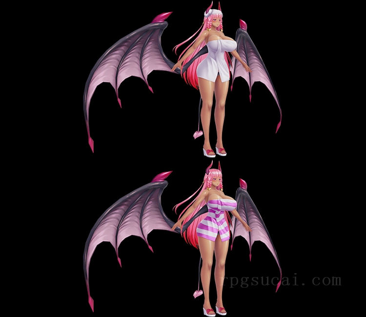 3D模型-美少女3D模型-女3D模型-3D模型(1607)Mobile - Action Taimanin - Phantasma (Bathrobe)