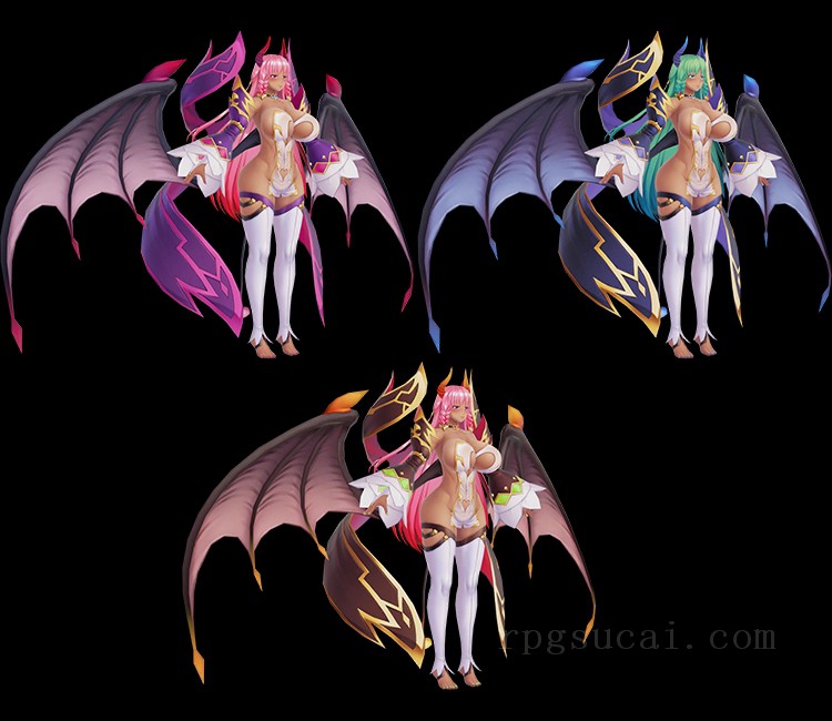 3D模型-美少女3D模型-女3D模型-3D模型(1612)Mobile - Action Taimanin - Phantasma (Mystic Tongue Succubus)