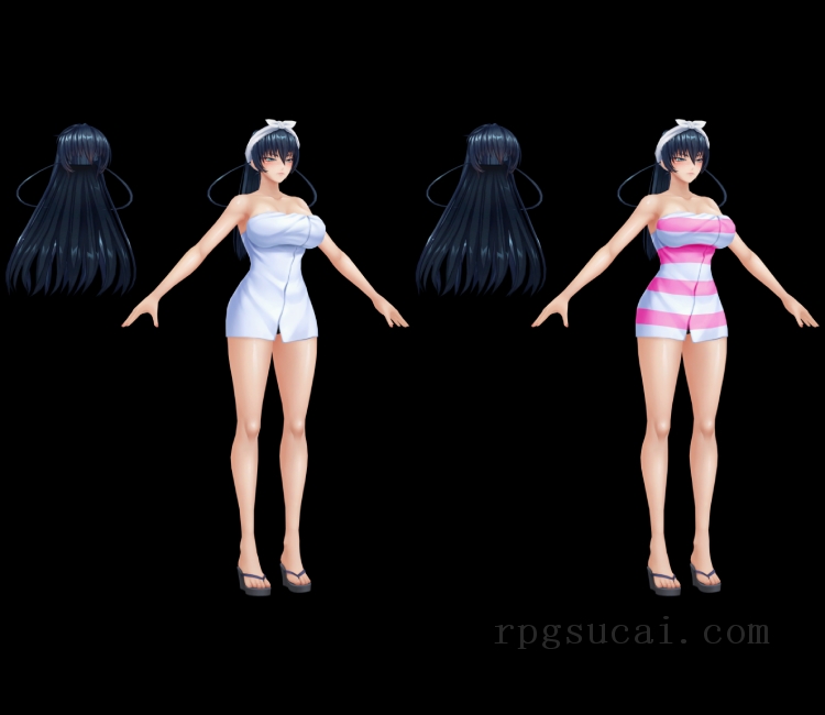3D模型-美少女3D模型-女3D模型-3D模型(1617)Mobile - Action Taimanin - Igawa Asagi (Bathrobe)
