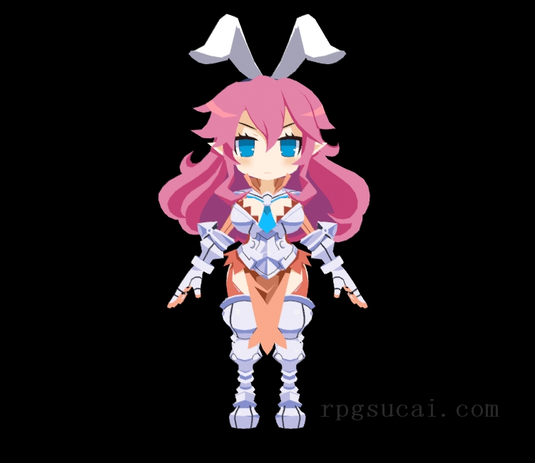 3D模型-美少女3D模型-女3D模型-3D模型(2166)Disgaea 7: Vows of the Virtueless - Armor Knight (Female, Bunny Ear)