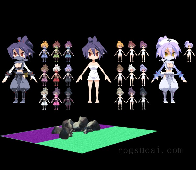 3D模型-美少女3D模型-女3D模型-3D模型(2178)Disgaea 7: Vows of the Virtueless - Kunoichi