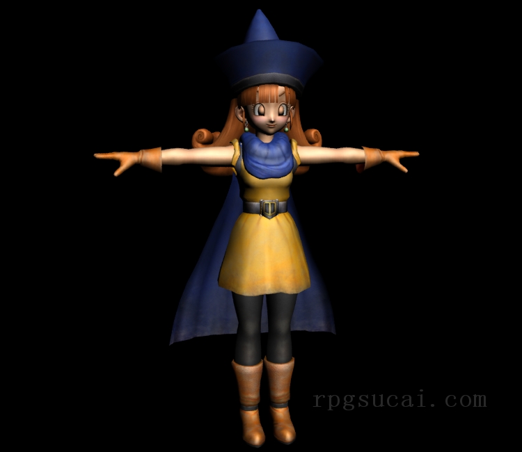 3D模型-美少女3D模型-女3D模型-3D模型(2291)Dragon Quest Heroes - Alena (Original)