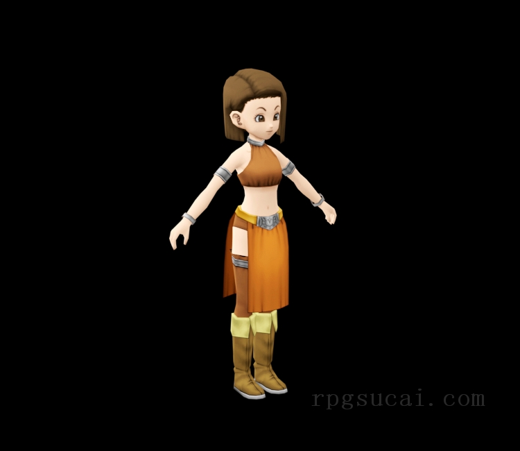 3D模型-美少女3D模型-女3D模型-3D模型(2318)Dragon Quest X - Default Appearance (Human Female Child)