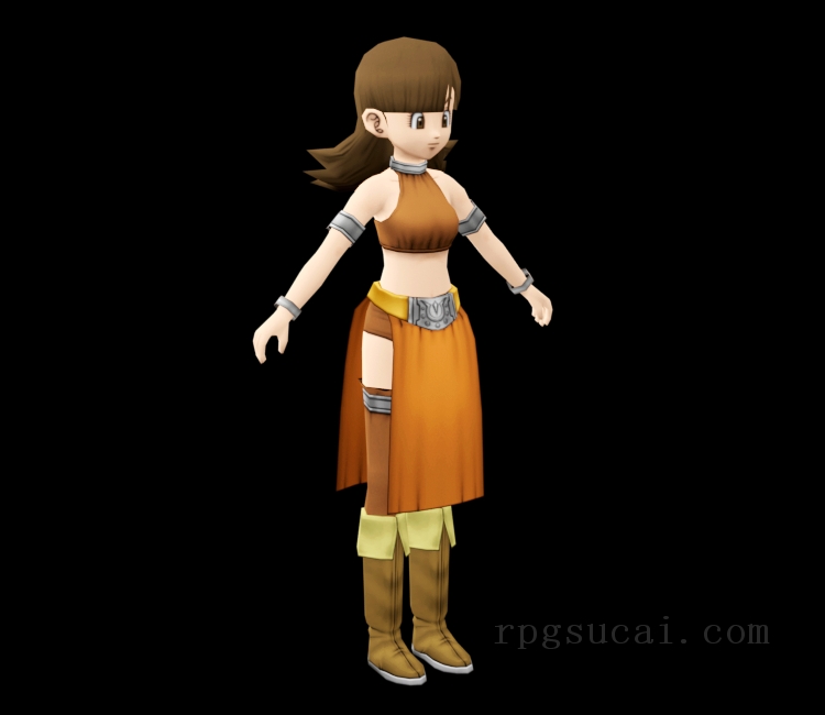 3D模型-美少女3D模型-女3D模型-3D模型(2319)Dragon Quest X - Default Appearance (Human Female)