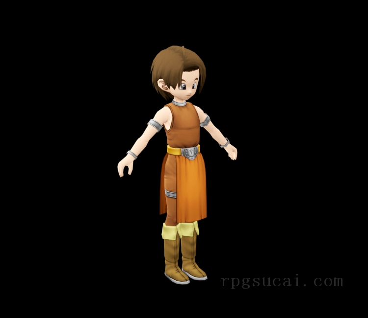 3D模型-美少女3D模型-女3D模型-3D模型(2320)Dragon Quest X - Default Appearance (Human Male Child)