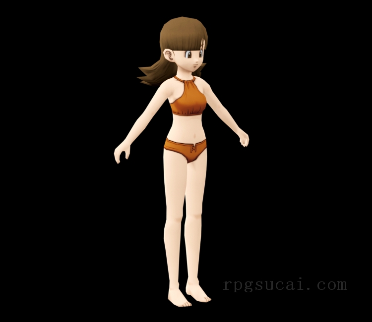 3D模型-美少女3D模型-女3D模型-3D模型(2324)Dragon Quest X - Unequipped (Human Female)