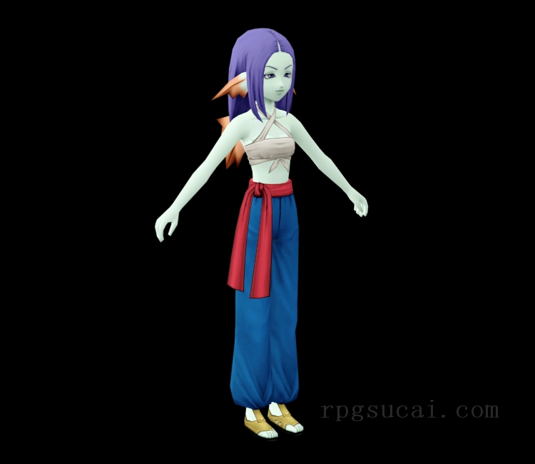 3D模型-美少女3D模型-女3D模型-3D模型(2332)Dragon Quest X - Default Appearance (Weddie Female)
