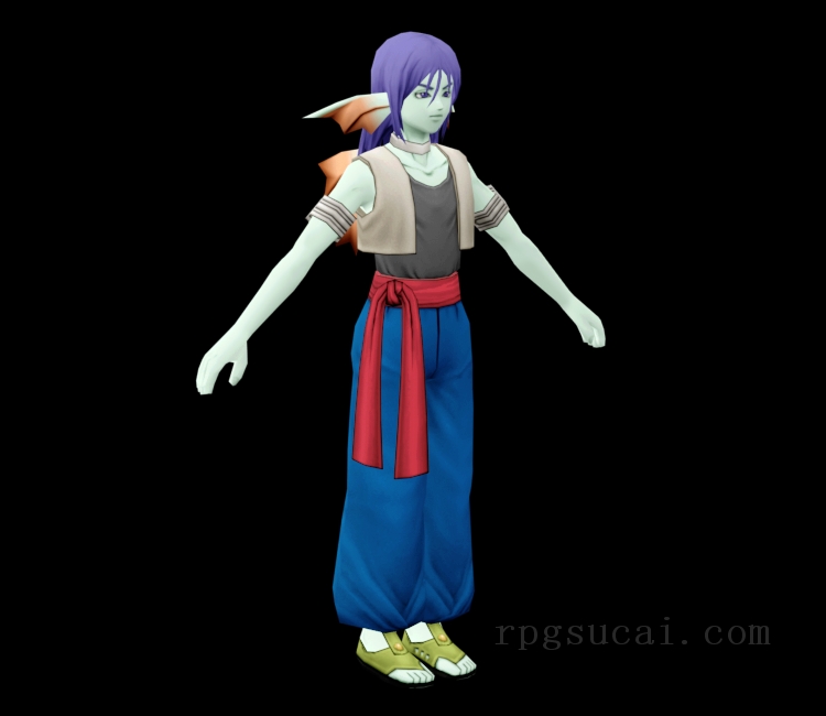 3D模型-美少女3D模型-女3D模型-3D模型(2333)Dragon Quest X - Default Appearance (Weddie Male)