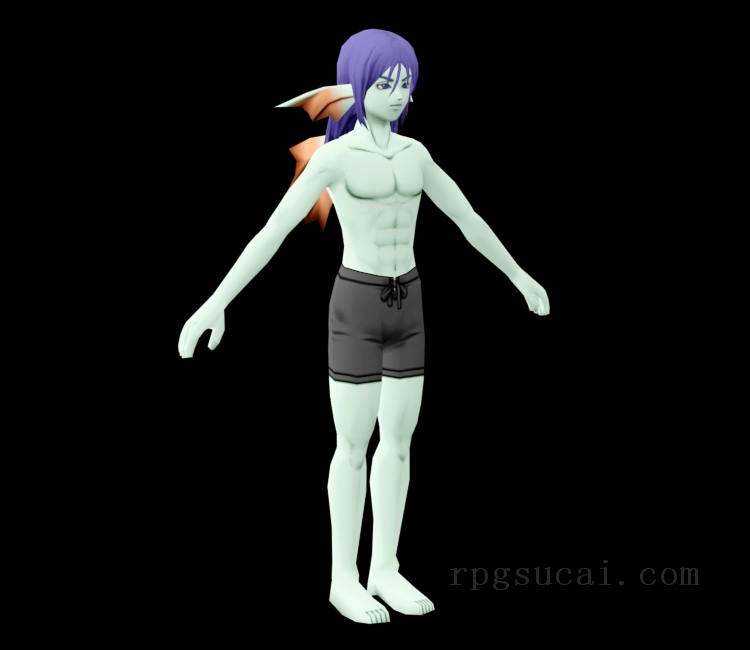 3D模型-美少女3D模型-女3D模型-3D模型(2335)Dragon Quest X - Unequipped (Weddie Male)