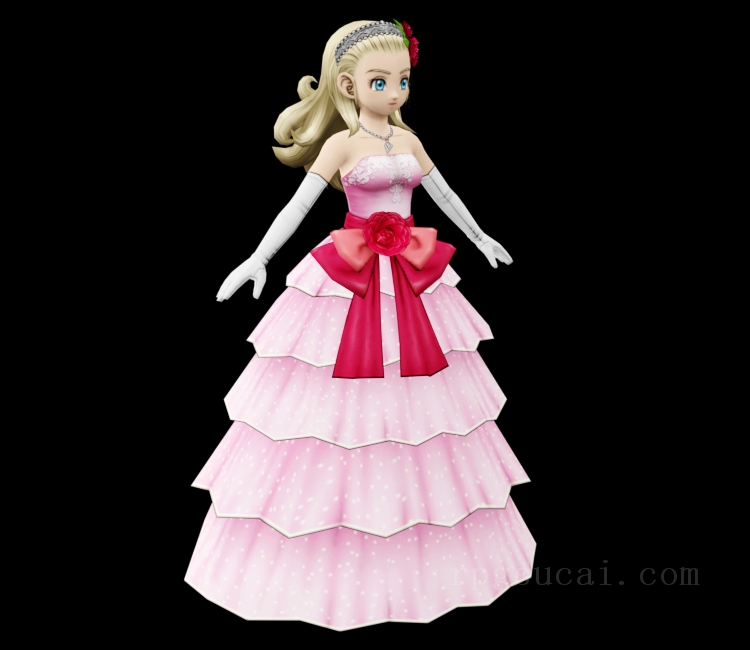 3D模型-美少女3D模型-女3D模型-3D模型(2337)Dragon Quest X - Anlucia (Ballgown)