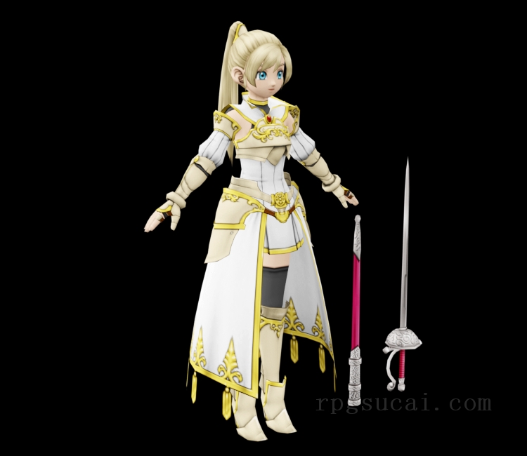 3D模型-美少女3D模型-女3D模型-3D模型(2338)Dragon Quest X - Anlucia (Brave Armor)