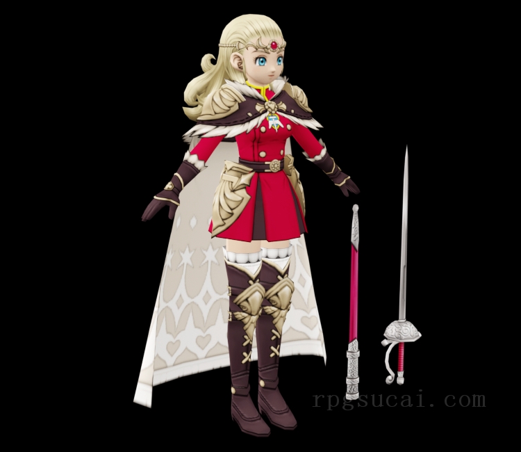 3D模型-美少女3D模型-女3D模型-3D模型(2343)Dragon Quest X - Anlucia (Garment of a Great Hero)