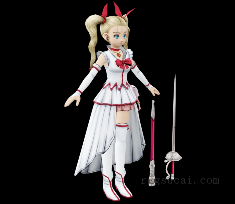 3D模型-美少女3D模型-女3D模型-3D模型(2344)Dragon Quest X - Anlucia (Miracle Dress)