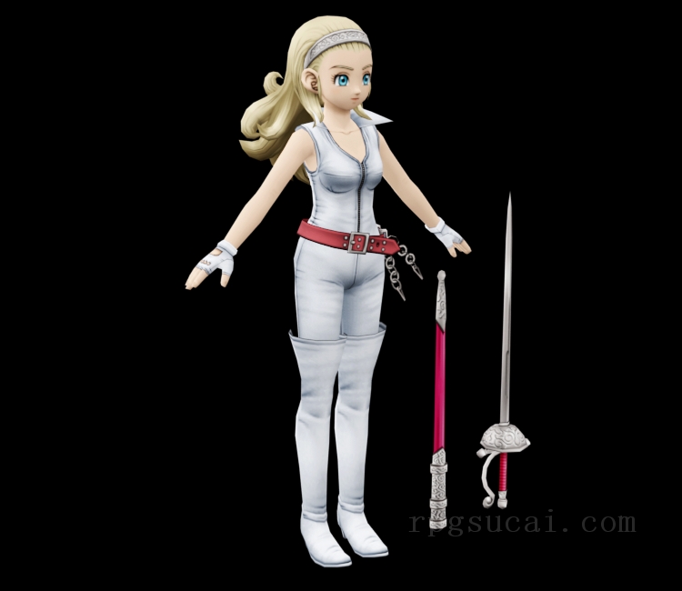 3D模型-美少女3D模型-女3D模型-3D模型(2346)Dragon Quest X - Anlucia (Rubber Suit)