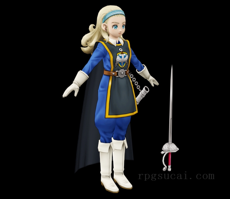 3D模型-美少女3D模型-女3D模型-3D模型(2348)Dragon Quest X - Anlucia (Shield of Protection)