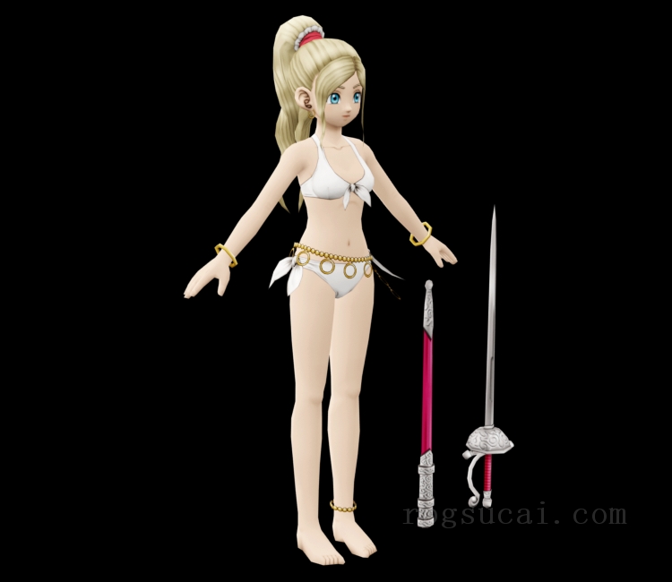 3D模型-美少女3D模型-女3D模型-3D模型(2349)Dragon Quest X - Anlucia (Swimsuit)