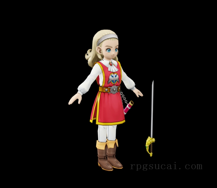 3D模型-美少女3D模型-女3D模型-3D模型(2350)Dragon Quest X - Anlucia (Young)