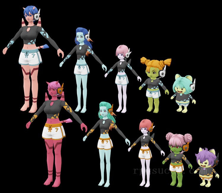 3D模型-美少女3D模型-女3D模型-3D模型(2356)Dragon Quest X - Dolboard GP NPCs (Water Race)