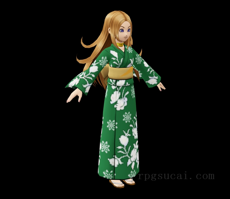 3D模型-美少女3D模型-女3D模型-3D模型(2358)Dragon Quest X - Fedira (Yukata)