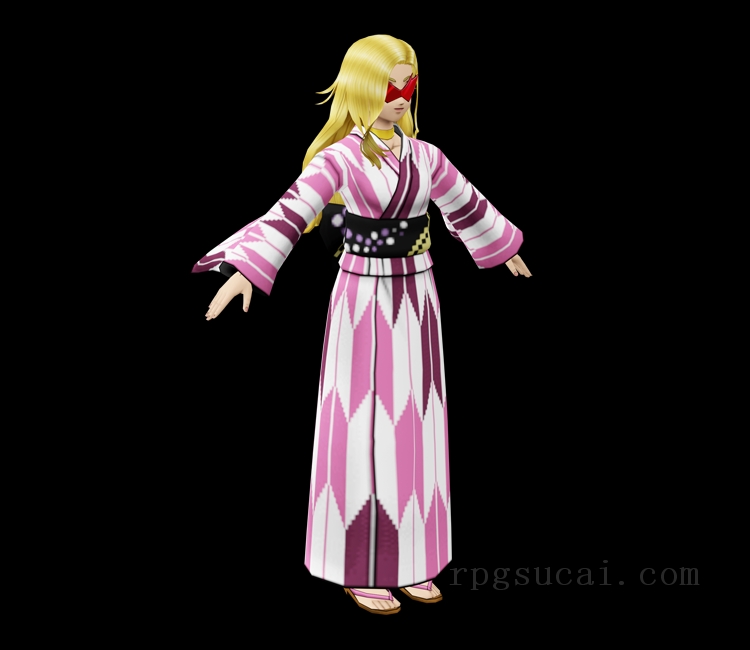 3D模型-美少女3D模型-女3D模型-3D模型(2385)Dragon Quest X - Mitra (Yukata)
