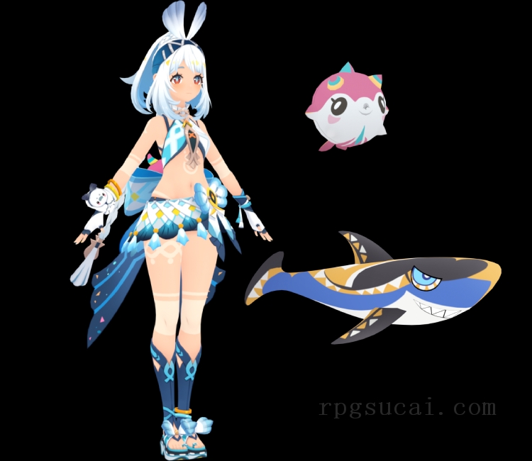 3D模型-美少女3D模型-女3D模型-3D模型(3129)Genshin Impact - Mualani