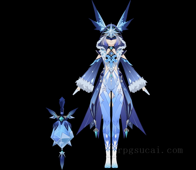3D模型-美少女3D模型-女3D模型-3D模型(3156)Genshin Impact - Fatui Cryo Cicin Mage