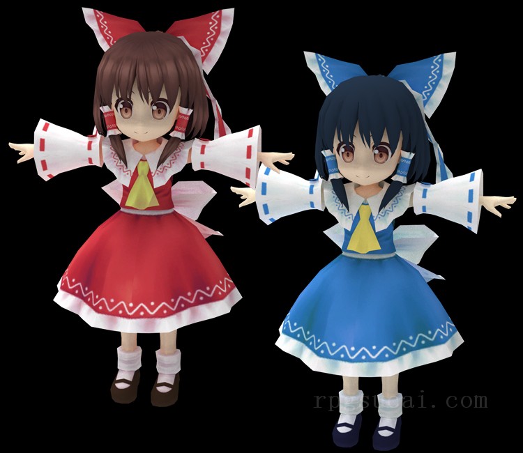3D模型-美少女3D模型-女3D模型-3D模型(3173)Gensou Skydrift - Reimu Hakurei