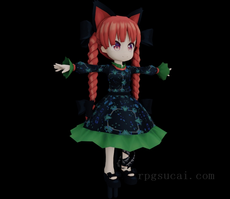 3D模型-美少女3D模型-女3D模型-3D模型(3176)Gensou Skydrift - Rin Kaenbyou