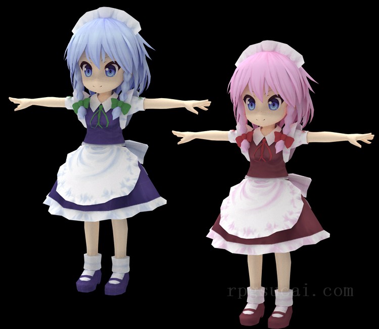 3D模型-美少女3D模型-女3D模型-3D模型(3177)Gensou Skydrift - Sakuya Izayoi