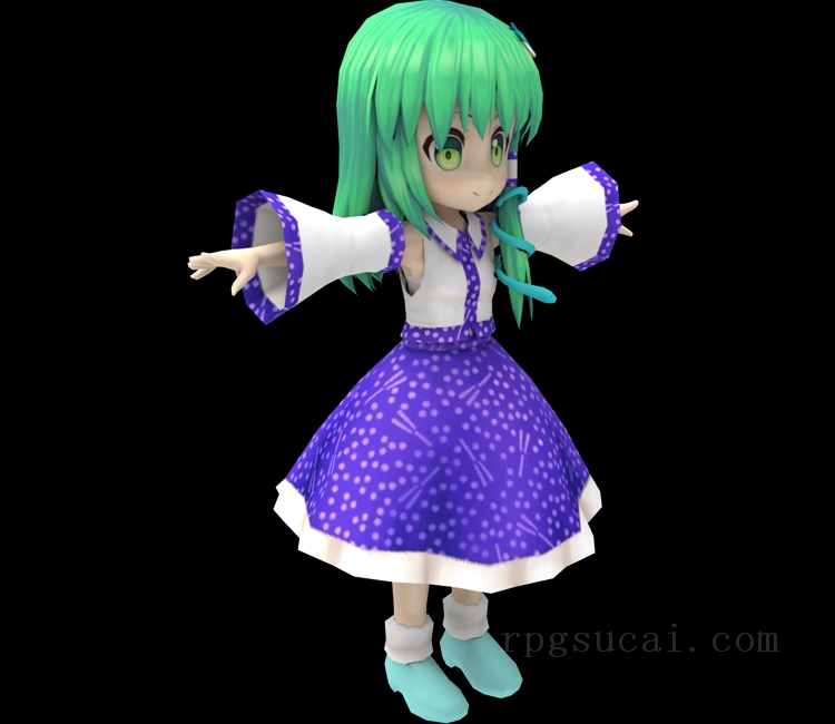 3D模型-美少女3D模型-女3D模型-3D模型(3178)Gensou Skydrift - Sanae Kochiya