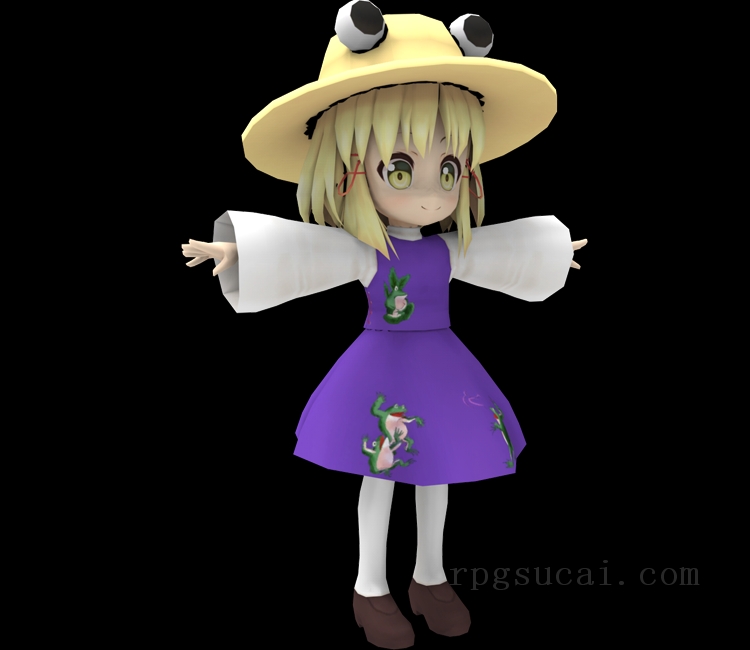 3D模型-美少女3D模型-女3D模型-3D模型(3180)Gensou Skydrift - Suwako Moriya